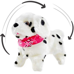 Haktoys Flip Over Puppy Battery Powered Dog Somersaults Walks Sits Barks For Animal And Pet Loving Toddlers Kids