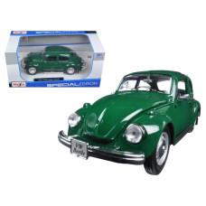 1973 Volkswagen Beetle Green 124 Diecast Model Car By Maisto