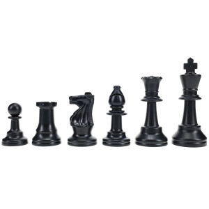 We Games Color Bright Plastic Staunton Tournament Chess Pieces With 375 In King Half Chess Set Of Chess Pieces Only Black