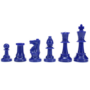 We Games Color Bright Plastic Staunton Tournament Chess Pieces With 375 In King Half Chess Set Of Chess Pieces Only Blue