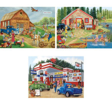 Bits And Pieces Value Set Of 3300 Piece Jigsaw Puzzles For Adults Americana Large Piece Jigsaws Designed By Artist Kay Lamb