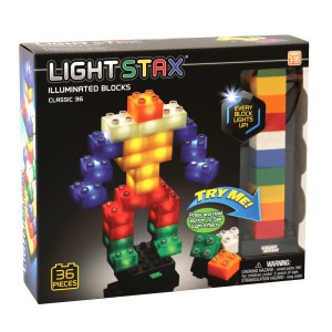 Light Stax Classic Light Up Building Bricks 36 Blocks Kids Building Blocks Stimulating Sensory Blocks For Kids