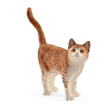 Schleich Farm World Realistic Cute Cat Toys For Boys And Girls Orange And White Tabby Cat Toy Ages 3