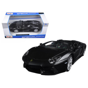 Lamborghini Aventador Lp 7004 Roadster Matt Black 124 Diecast Model Car By Maisto