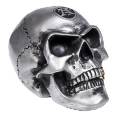 Alchemy Gothic The Vault Large Metalized Colored Skull With Golden Tooth