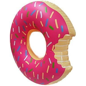 Giant Inflatable Pool Floats Strawberry Frosted Donut