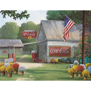 Springboks 500 Piece Jigsaw Puzzle Cocacola Country General Made In Usa