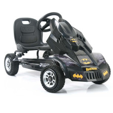 Hauck Batmobile Pedal go Kart, Superhero Ride-On Batman Vehicle, Kids 4 and Older, Peddle & Patrol the Streets of gotham just like Batman, Race-Styled Pedals & Rubber Wheels, Black