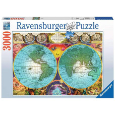 Ravensburger Antique Map Puzzle 3000 Piece Jigsaw Puzzle For Adults 17074 Softclick Technology Means Pieces Fit Together Per