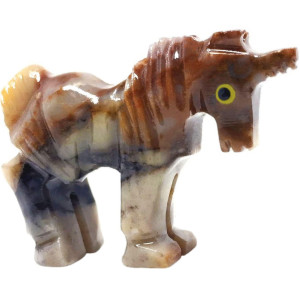 Nelson Creations Llc 15 Inch Unicorn Handcarved Soapstone Animal Totem Figurine