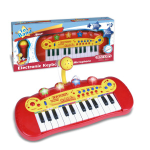 Bontempi 12 2931 24 Key Electronic Keyboard With Microphone, Multi-Color