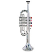 Bontempi 32 3831 4 Notes Silver Trumpet, 37 Cm, Multi-Color, 38 Cm