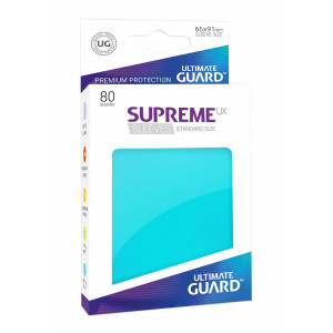 Ultimate Guard Supreme Ux Card Sleeves 80 Piece Aquamarine Standard Size