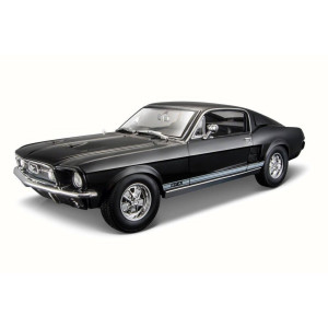 Maisto 1967 Ford Mustang Gta Fastback Black 31166118 Scale Diecast Model Toy Car