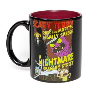 Surreal Entertainment Rick And Morty Scary Terry Ceramic Coffee Mug | Adult Swim-Themed Kitchen Drinkware | Oversized Cup For Tea, Cocoa, Hot And Cold Beverages | Holds 11 Ounces