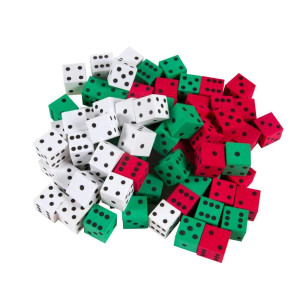 Hand2Mind Manipulite 3 Color Dot Dice 58 Set Of 72