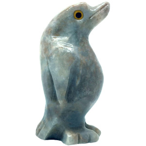 Nelson Creations Llc Penguin Natural Soapstone Handcarved Animal Charm Totem Stone Carving Figurine 15 Inch