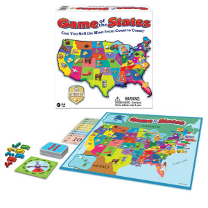 Game Of The States With 1970S Original Artwork By Winning Moves Games Usa Childrens Pick Up And Deliver Game For 2 To 4 Pla