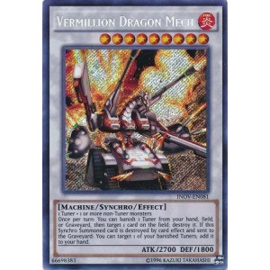 Yugioh Vermillion Dragon Mech Inoven081 Invasion Vengeance Unlimited Edition Secret Rare