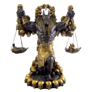 Pacific Giftware Ancient Egyptian God Anubis Of Underworld By Ankh Altar Guardian Of Scales The Heart Against Ostrich Feather Fi