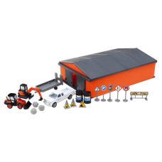 Kubota Construction Vehicle Playset with Shed - NewRay