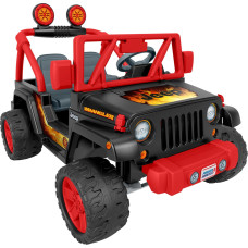 Power Wheels Tough Talking Jeep Wrangler Rideon Toy With Sounds Microphone Preschool Toy Multiterrain Traction Seats 2 B