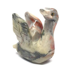 Nelson Creations Llc Swan Natural Soapstone Handcarved Animal Charm Totem Stone Carving Figurine 15 Inch