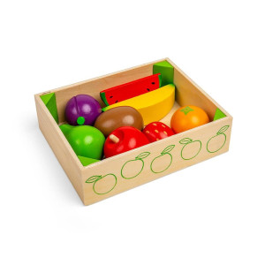 Bigjigs Toys Wooden Fruit Crate Play Food And Role Play Toys