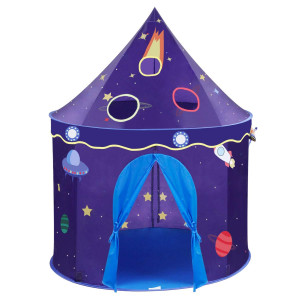 Wonder Space Children Play Tent Space Rocket Castle Pop Up Kids Playhouse Ideal Indoor Outdoor Gift Game Toy For Boys And Gir