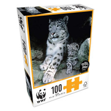 4M Wwf101 Wwf Jigsaw Puzzle 100 Pieces Animals Leopard Family 101 Multicolour