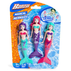 Fun Stuff Banzai Spring And Summer 3 Piece Magical Mermaid Dolls In Assorted Colors