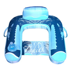 Blue Wave Drift Escape Useat Inflatable Lounger Blue