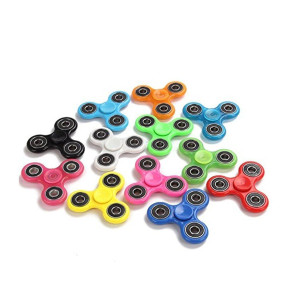 Fidget Hand Spinners 25 Pc Color Bundle Bulk Edc Trispinner Desk School Toy Anxiety Relief Adhd Student Relax Therapy Pack Comb