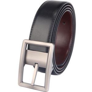 Beltox Fine Mens Dress Belt Leather Reversible 125 Wide Rotated Buckle Gift Box Turned Plain Buckle4446