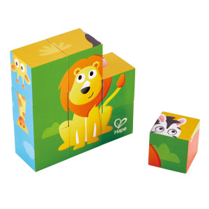 Hape Jungle Animal Block Puzzle Game Multicolor 5 X 2