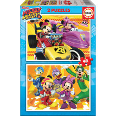 Games Toyseduca Borras Disney Mickey And The Roadster Racers Puzzle 2X48Pcs