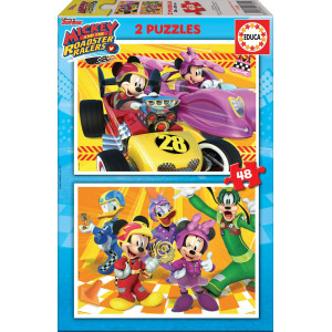 Games Toyseduca Borras Disney Mickey And The Roadster Racers Puzzle 2X48Pcs