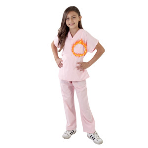 Mm Scrubs Super Soft Children Scrub Set Kids Dress Up 1214 Pink