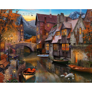 Vermont Christmas Company Autumn Canal Jigsaw Puzzle 1000 Piece