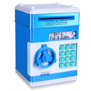 Gudoqi Piggy Bank Electronic Money Bank Safe Mini Atm Cash Coin Can Auto Scroll Paper Money Saving Box Great Birthday For Ki