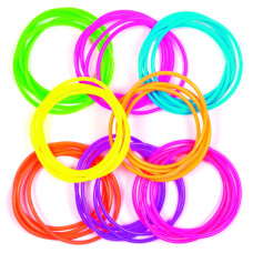 Baker Ross Av169 Gummy Bracelets Pack Of 40 For Kids Party Bag Favors Friendship Bangles Silicone Wristbands Or Small Pocke