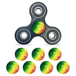 Mightyskins Vinyl Decal Skin Compatible With Fidget Spinner Center Cap Rasta Rainbow Protective Sticker Wrap For Your Fidget