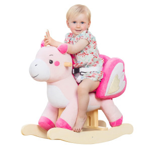 Labebe Baby Rocking Horse Ride Unicorn Kid Ride On Toy For 6 Month3 Year Old Infant Boy Girl Plush Animal Rocker Toddle