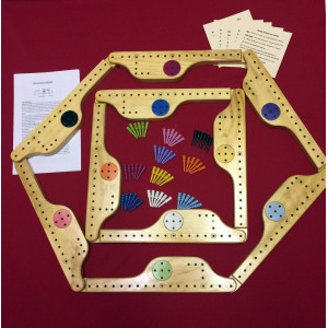 Pegs And Jokers Wood 10 Player Game