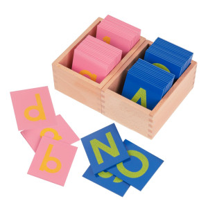 Adena Montessori Early Child Development Learning Material Lower And Capital Case Sandpaper Letters