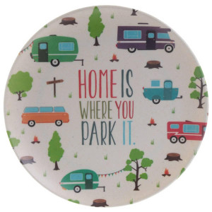 Bambootique Eco Friendly Caravan Design Plate Height 20Cm Width 20Cm Depth 1Cm Mixed