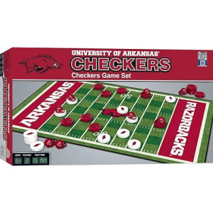 Masterpieces Ncaa Arkansas Razorbacks, Checkers Board Game, For Ages 6+