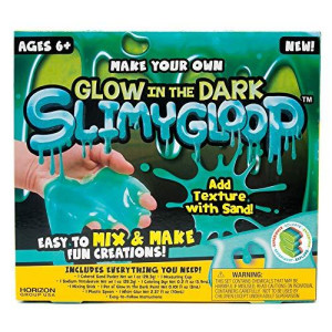 Slimygloop Make Your Own Glow In The Dark Diy Slime Kit By Horizon Group Usa, Mix & Create Stretchy, Squishy, Gooey, Putty, Glow In The Dark Green Slime- Glow In The Dark