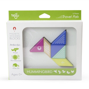 6 Piece Tegu Travel Pal Magnetic Wooden Block Set Hummingbird