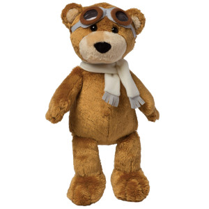 Manhattan Toy Aviator Teddy Bear 12 Stuffed Animal Plush With Soft Goggles And Scarf